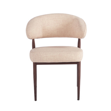 Chaise EMMA Polipiel Textil - Beige - Madrid Mobiliario