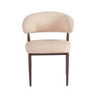 Chaise EMMA Polipiel Textil - Beige - Madrid Mobiliario