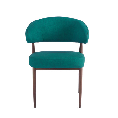 Chaise EMMA Polipiel Textil - Vert - Lot de 4 - Madrid Mobiliario