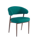 Chaise EMMA Polipiel Textil - Vert - Lot de 4 - Madrid Mobiliario
