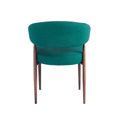 Chaise EMMA Polipiel Textil - Vert - Lot de 4 - Madrid Mobiliario