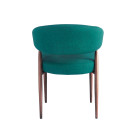 Chaise EMMA Polipiel Textil - Vert - Lot de 4 - Madrid Mobiliario