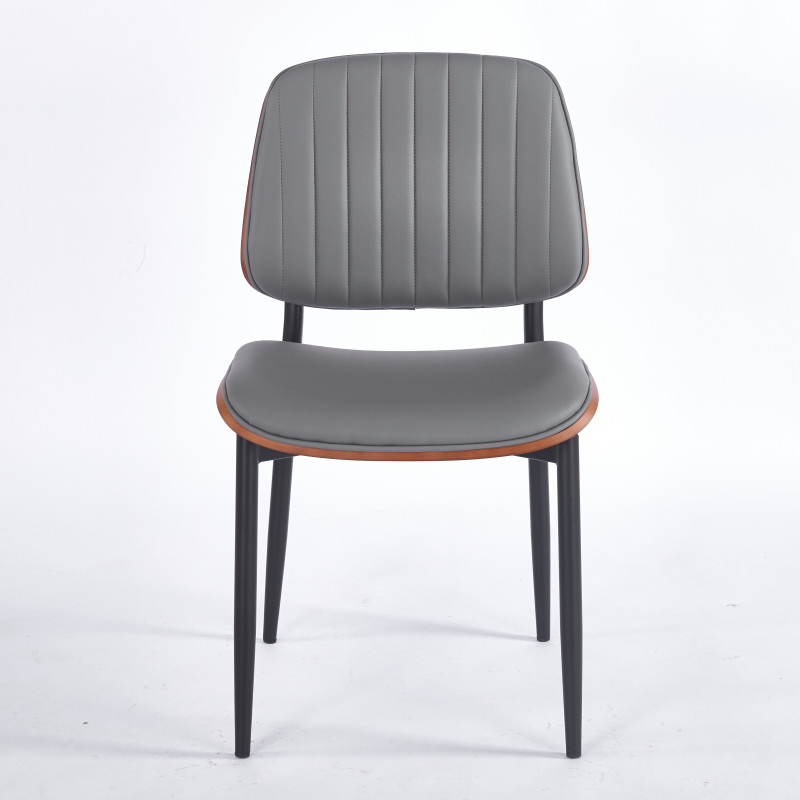 Chaise LYON - Gris - Lot de 4 - Madrid Mobiliario