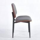 Chaise LYON - Gris - Lot de 4 - Madrid Mobiliario
