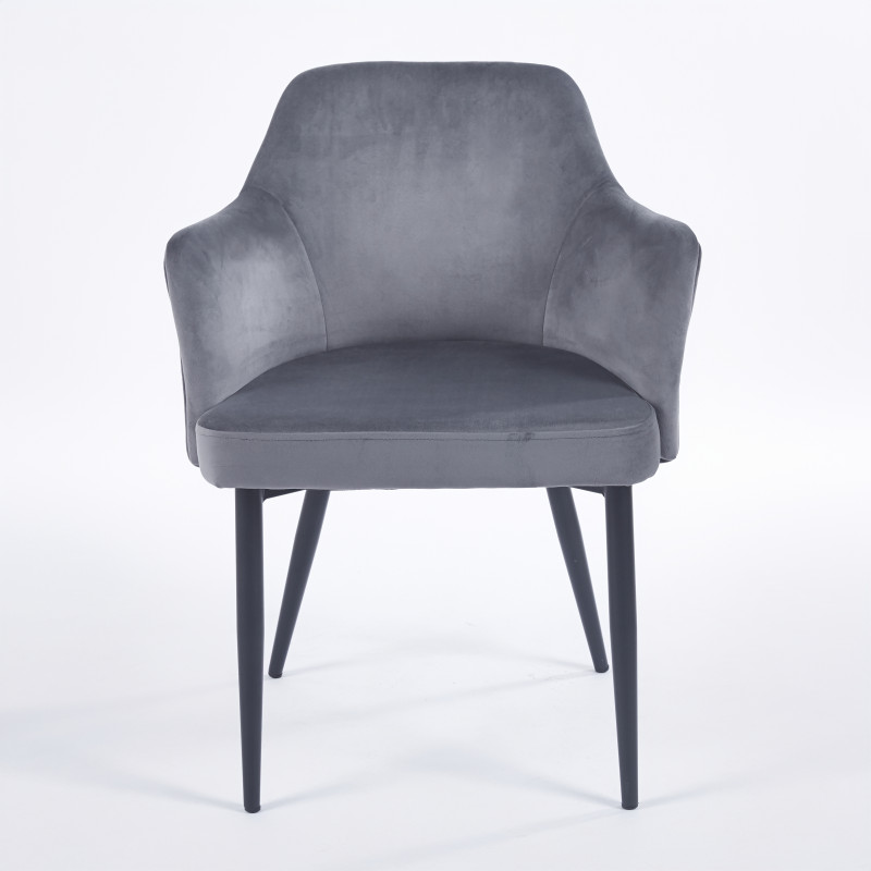 Chaise VICTORIA - Gris - Lot de 4 - Madrid Mobiliario