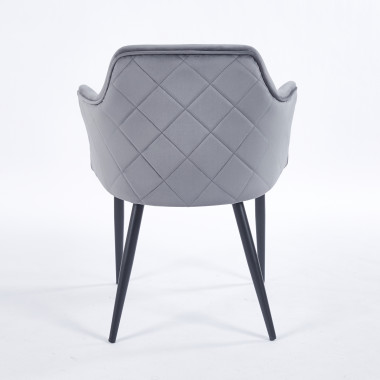 Chaise VICTORIA - Gris - Lot de 4 - Madrid Mobiliario