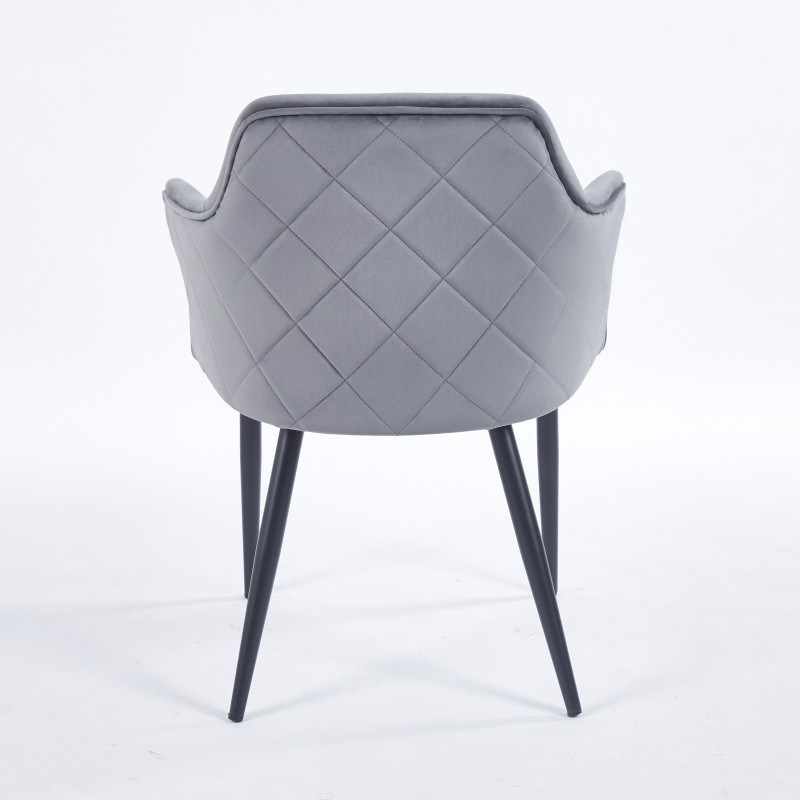 Chaise VICTORIA - Gris - Lot de 4 - Madrid Mobiliario