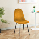 Chaise SIMP Velours - Moutarde - Madrid Mobiliario