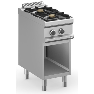 Cuisinière à gaz - 2 foyers - 2x5,5 kW - Avec meuble - Arilex  au meilleur prix sur Restock CHR