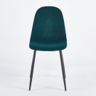 Chaise SIMP Velours - Bleu Marine - Lot de 4 - Madrid Mobiliario