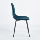 Chaise SIMP Velours - Bleu Marine - Lot de 4 - Madrid Mobiliario