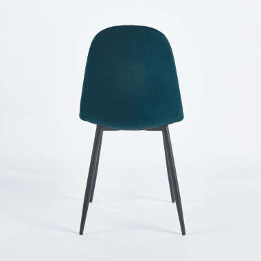 Chaise SIMP Velours - Bleu Marine - Lot de 4 - Madrid Mobiliario