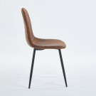 Chaise SIMP Simili-cuir - Café Vintage - Lot de 4 - Madrid Mobiliario