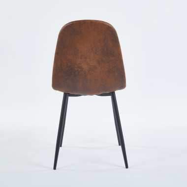 Chaise SIMP Simili-cuir - Café Vintage - Lot de 4 - Madrid Mobiliario