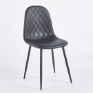Chaise SIMP Simili-cuir - Noir - Lot de 4 - Madrid Mobiliario
