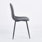 Chaise SIMP Simili-cuir - Noir - Lot de 4 - Madrid Mobiliario