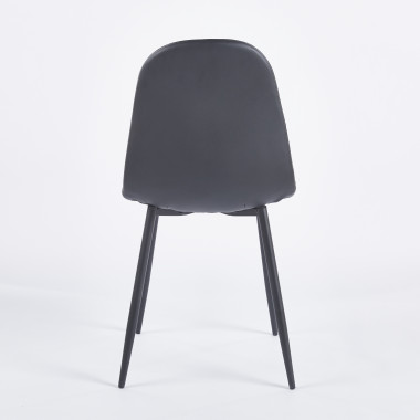 Chaise SIMP Simili-cuir - Noir - Lot de 4 - Madrid Mobiliario