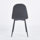 Chaise SIMP Simili-cuir - Noir - Lot de 4 - Madrid Mobiliario