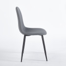 Chaise SIMP Polipiel - Gris - Lot de 4 - Madrid Mobiliario