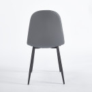 Chaise SIMP Polipiel - Gris - Lot de 4 - Madrid Mobiliario