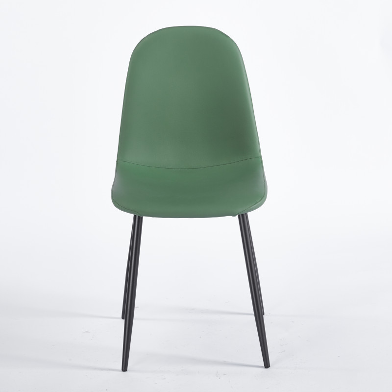 Chaise SIMP Polipiel - Vert - Lot de 4 - Madrid Mobiliario