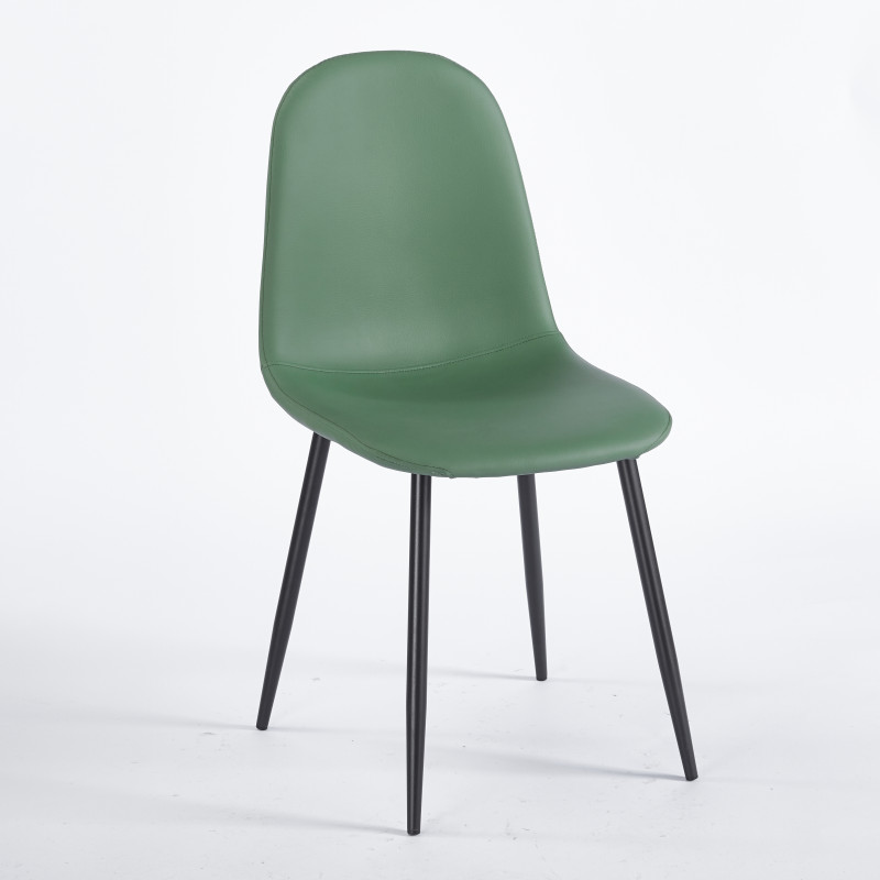 Chaise SIMP Polipiel - Vert - Lot de 4 - Madrid Mobiliario