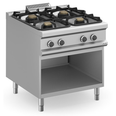 Cuisinière à gaz - 4 foyers - 4x5,5 kW - Avec meuble - Arilex  au meilleur prix sur Restock CHR