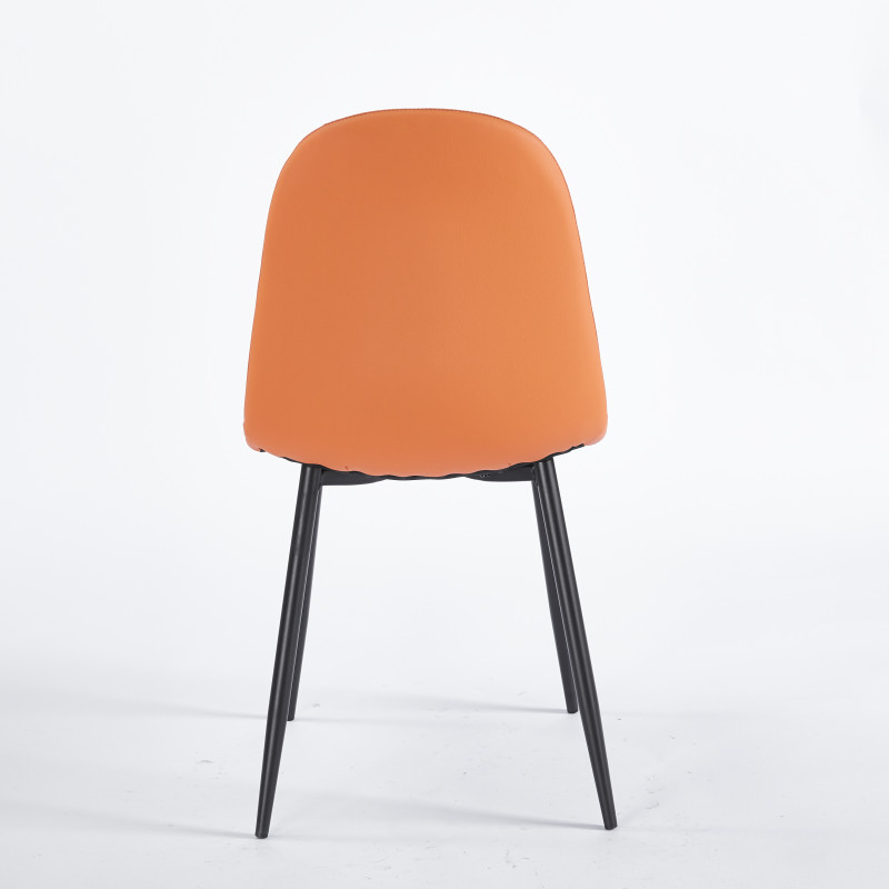 Chaise SIMP Polipiel - Orange - Lot de 4 - Madrid Mobiliario