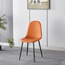 Chaise SIMP Polipiel - Orange - Lot de 4 - Madrid Mobiliario