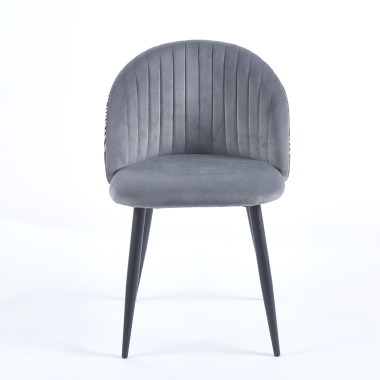 Chaise YUMI Floral - Gris - Madrid Mobiliario