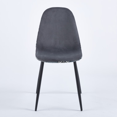 Chaise SIMP Floral - Gris - Lot de 4 - Madrid Mobiliario