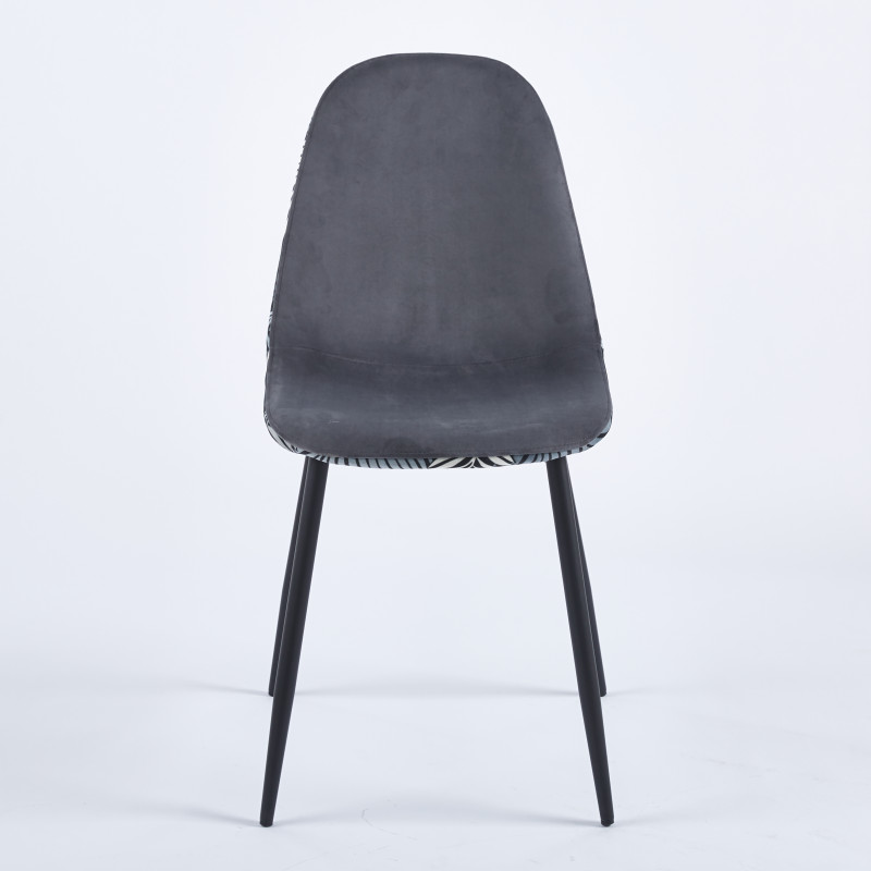 Chaise SIMP Floral - Gris - Lot de 4 - Madrid Mobiliario