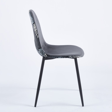 Chaise SIMP Floral - Gris - Lot de 4 - Madrid Mobiliario