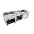Fourneau à gaz - 4 foyers - 2x7,5  2x5,5 kW - Avec four GN2/1 - Arilex  au meilleur prix sur Restock CHR