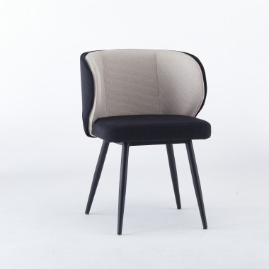Chaise CELIA - Noir Beige - Lot de 4 - Madrid Mobiliario