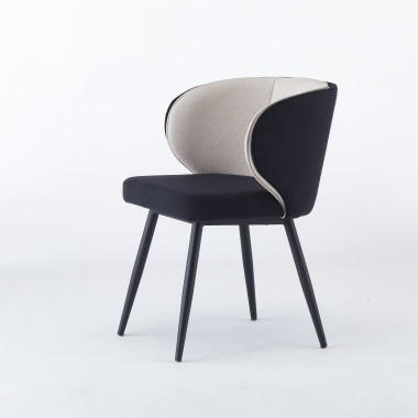Chaise CELIA - Noir Beige - Lot de 4 - Madrid Mobiliario