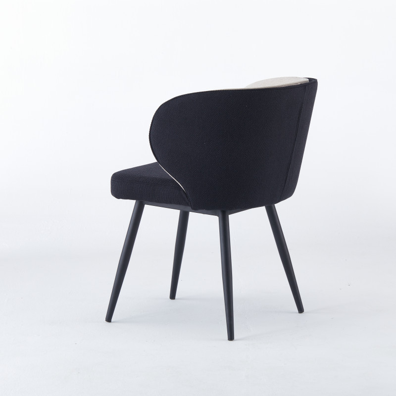 Chaise CELIA - Noir Beige - Lot de 4 - Madrid Mobiliario