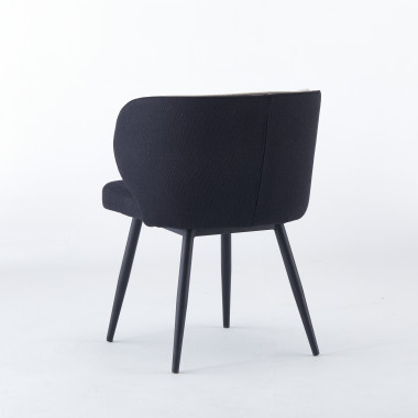 Chaise CELIA - Noir Beige - Lot de 4 - Madrid Mobiliario