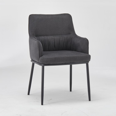 Chaise ANGELA - Gris - Lot de 4 - Madrid Mobiliario