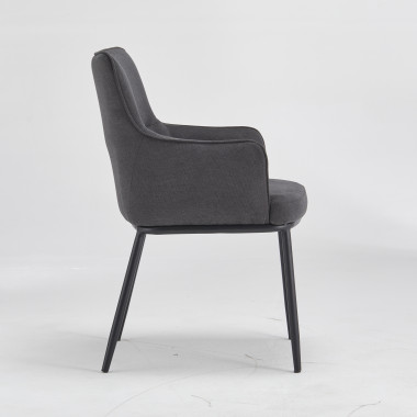 Chaise ANGELA - Gris - Lot de 4 - Madrid Mobiliario