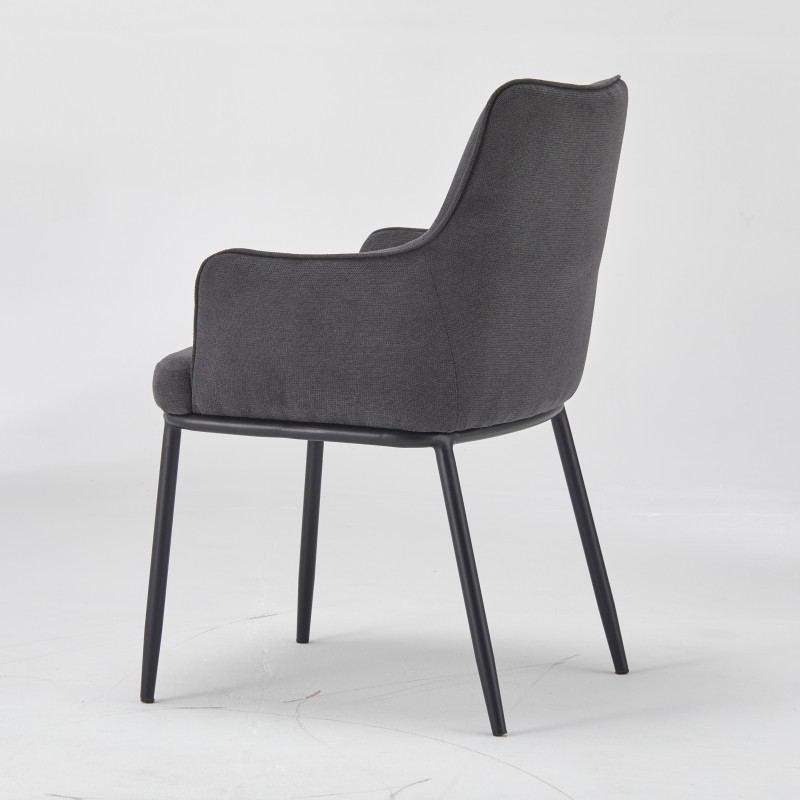 Chaise ANGELA - Gris - Lot de 4 - Madrid Mobiliario