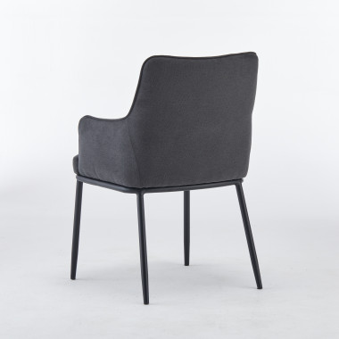 Chaise ANGELA - Gris - Lot de 4 - Madrid Mobiliario