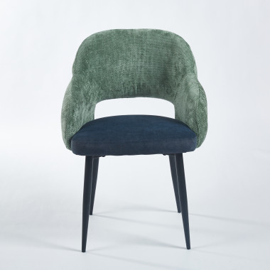 Chaise IRIS - Vert-Bleu Sombre - Madrid Mobiliario