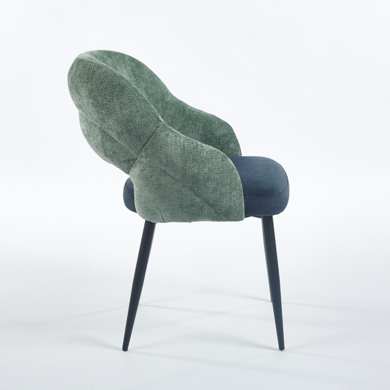 Chaise IRIS - Vert-Bleu Sombre - Madrid Mobiliario