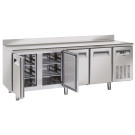 Table réfrigérée avec dosseret - 4 portes - 570 L - Casselin  au meilleur prix sur Restock CHR