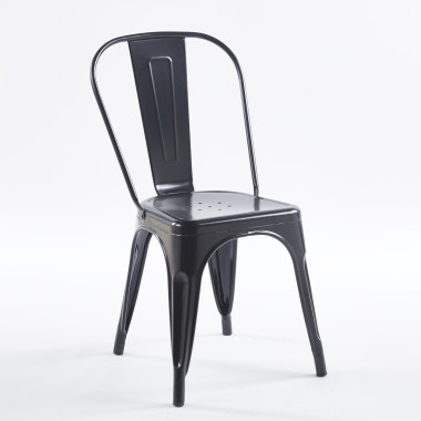 Chaise TOIX - Noir - Lot de 4 - Madrid Mobiliario