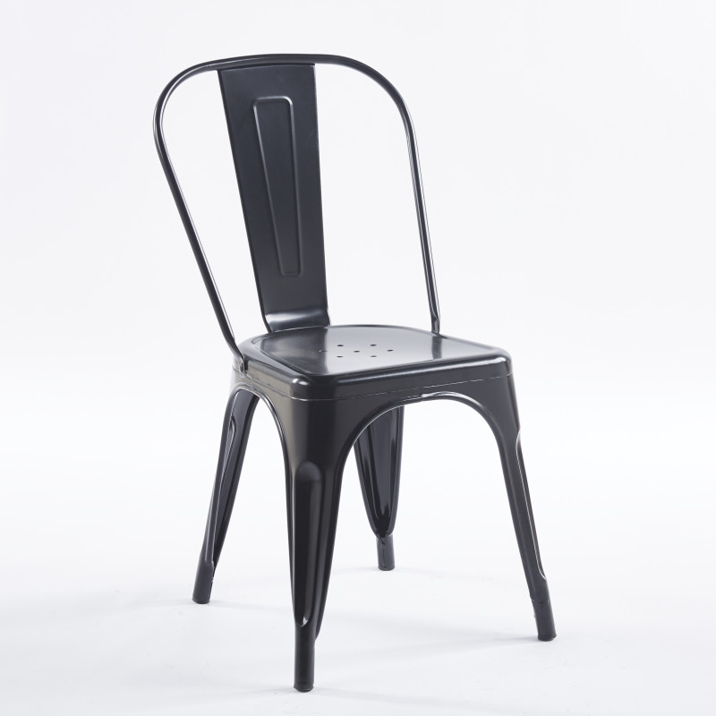 Chaise TOIX - Noir - Lot de 4 - Madrid Mobiliario