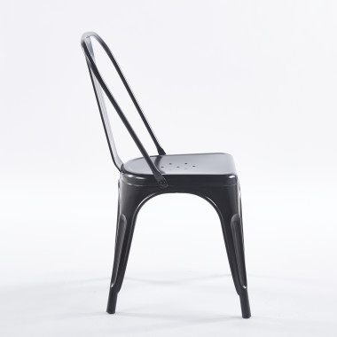 Chaise TOIX - Noir - Lot de 4 - Madrid Mobiliario