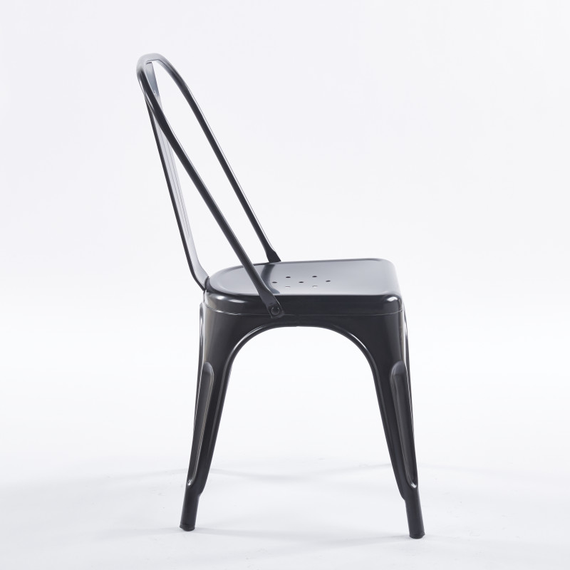 Chaise TOIX - Noir - Lot de 4 - Madrid Mobiliario