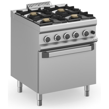 Fourneau à gaz - 4 foyers - 4x5,5 kW - Avec four à gaz - Arilex  au meilleur prix sur Restock CHR